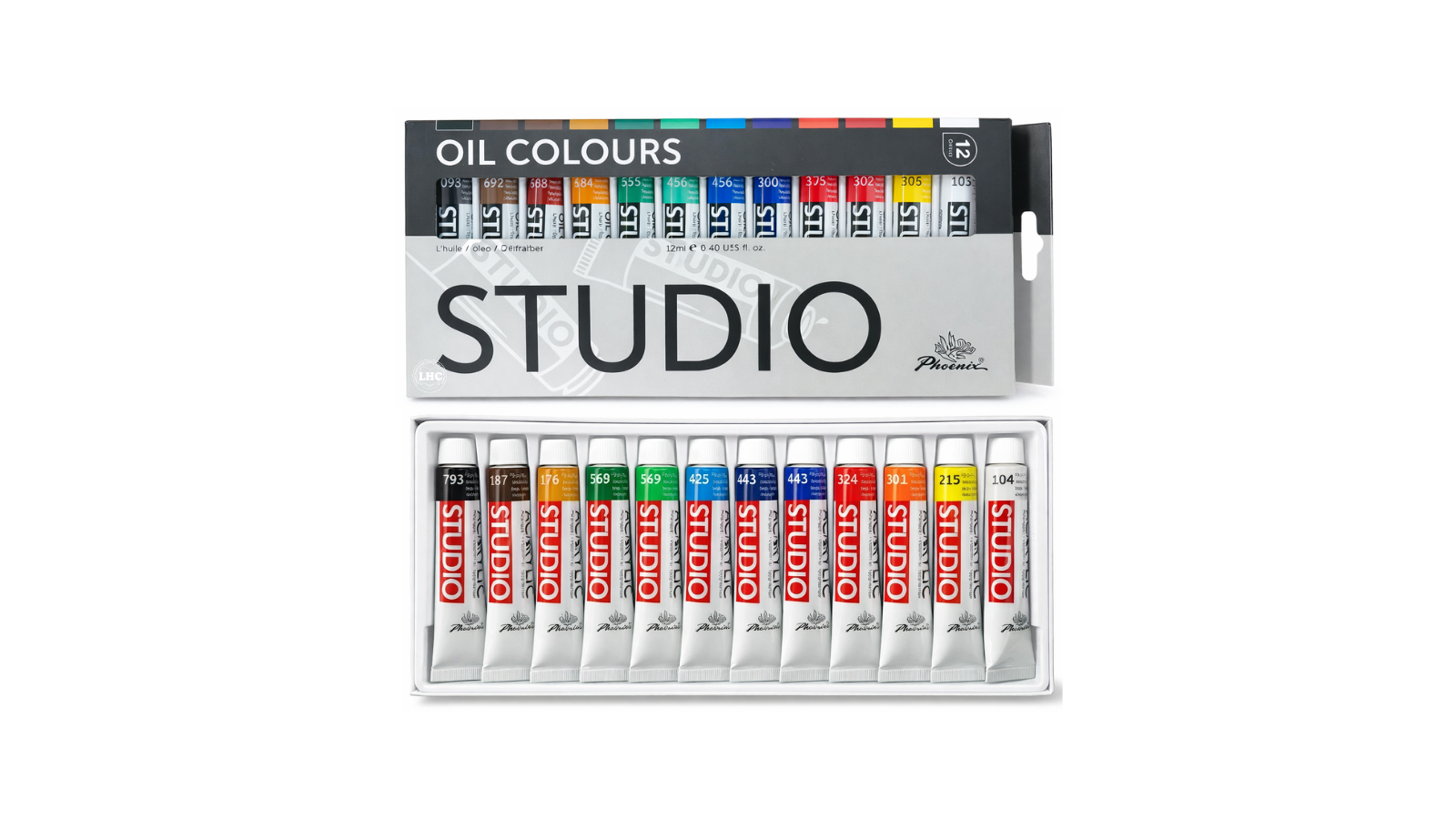 Phoenix Studio Oil Colours (12ml) - 12 Shades