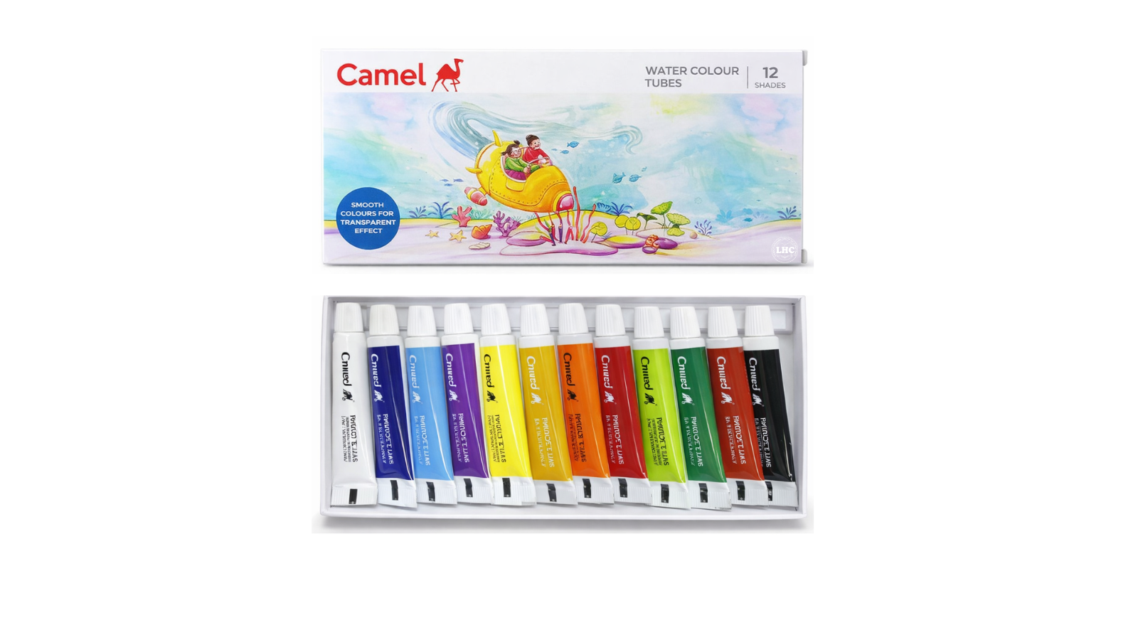 Camel Water Colour Tubes - 12 Shades