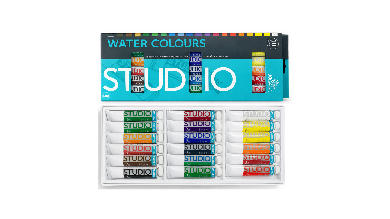 Phoenix Studio Water Colours (12ml) - 18 Shades